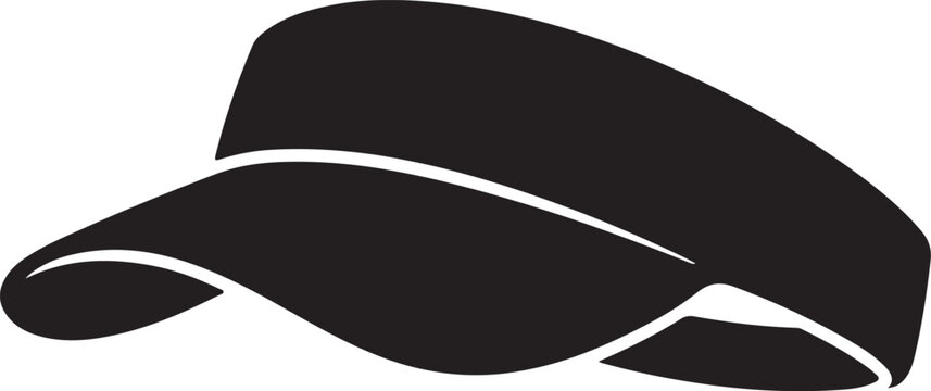 Tennis visor silhouette, sun protection
