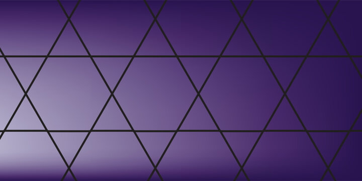 Purple wide hexagonal vector abstract background. Violet tech banner with honeycomb grid. Hexagon technology backdrop.
