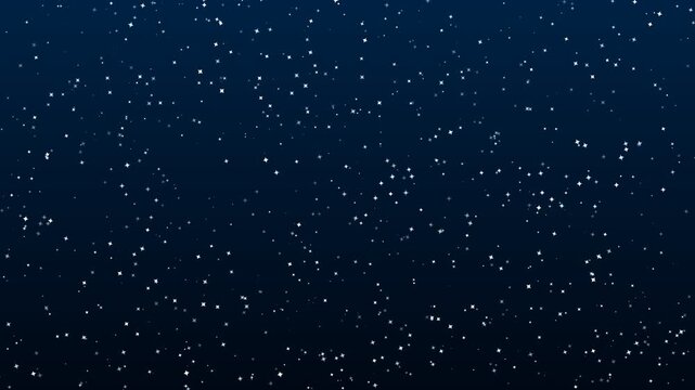 Torn paper shards fluttering and falling with non-uniform motion on dark blue gradient background for festive overlay.