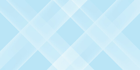 Fototapeta premium Abstract light blue background with transparent overlapping diagonal stripes eps10