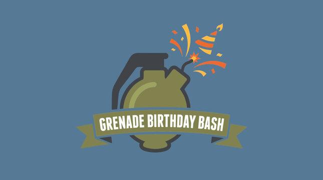 Grenade Birthday Party Invitation Icon