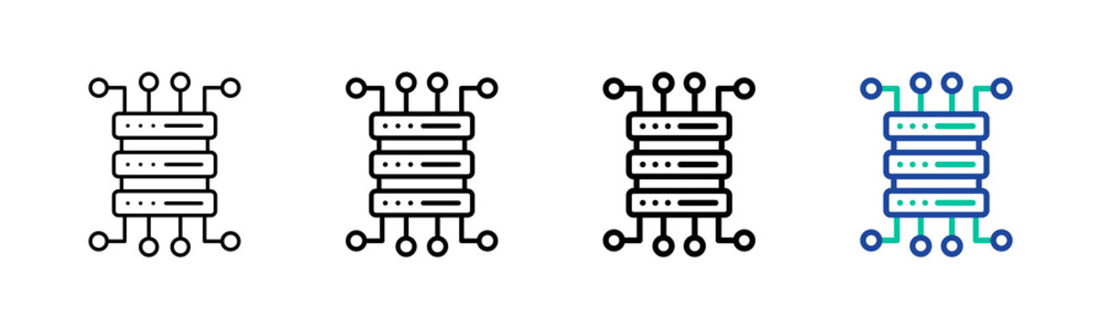 Data Stream Icon Collection Different Style Outline