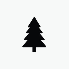 Obraz premium silhouette douglas fir tree icon template