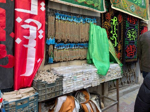 Karbala, Iraq - December 26, 2025: Souvenir Shops in streets of Karabala Iraq