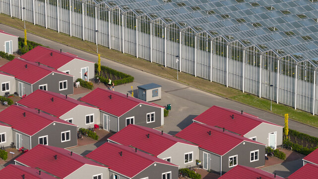 Aerial View of Temporary Worker Housing at Kuinderweg Luttelgeest