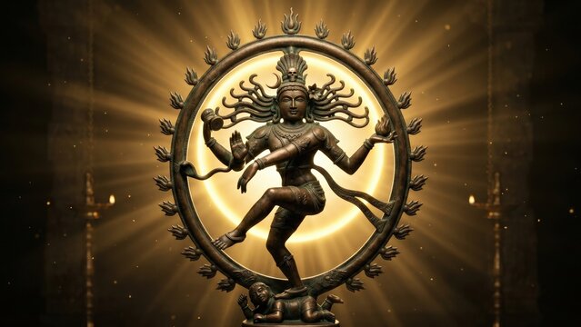 Divine Golden Aura Nataraja Murti