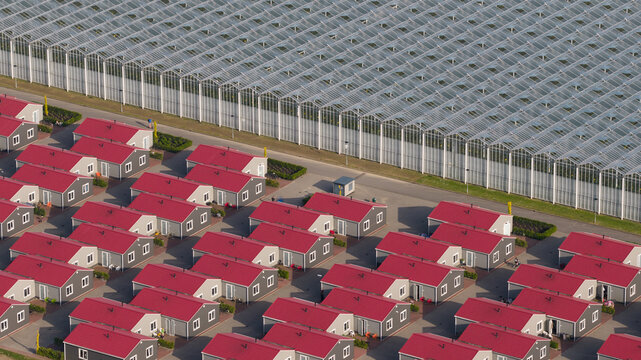 Aerial View of Temporary Worker Housing at Kuinderweg Luttelgeest