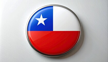 Fototapeta premium Chile Flag Emblem: National Pride and Identity Symbol