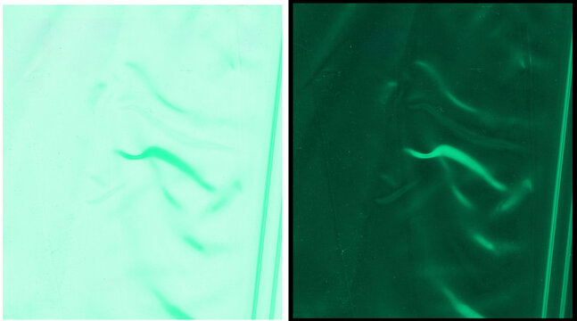 Abstract green smoke trails, ethereal flowing vapor on dark and light backgrounds, mystical swirling gas textures for creative design projects