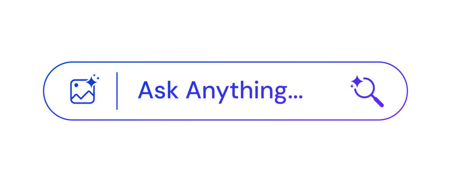 AI Prompt Bar UI Icon for Chatbot Search and Assistant Interface