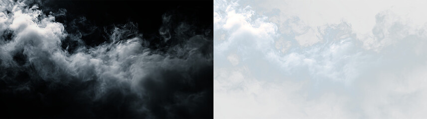Clouds drift across the sky during a bright day above the earth in this isolated scene, PNG with a light overlay © Liubov