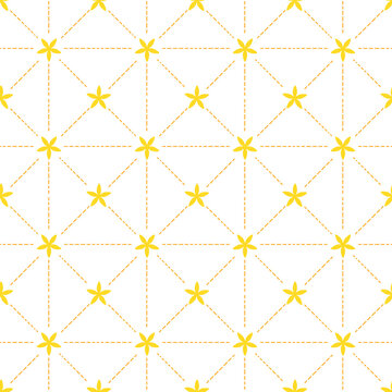 seamless pattern flower with golden chains illustration wallpaper