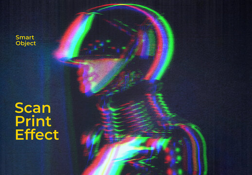 Anaglyph Scan Photo Effect