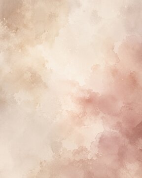 Soft Blush Watercolor Background With Delicate Neutral Abstract Texture