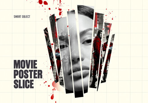 Movie Poster Slice Photo Effect