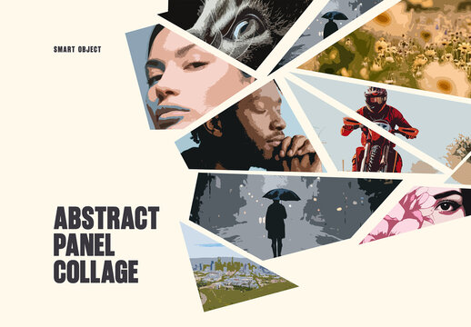 Abstract Panel Collage Photo Effect