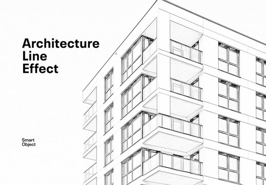 Architecture Line Sketch Photo Effect