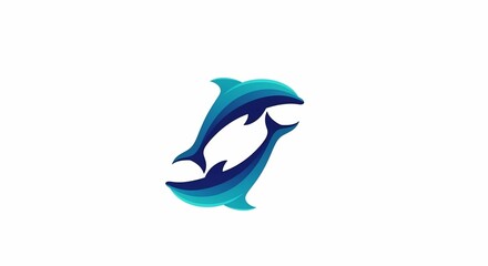 Obraz premium Dynamic aquatic mammals performing a kinematic leap, embodying fluid grace and energetic propulsion, capturing the vibrant motion of ocean life in a sleek, modern design