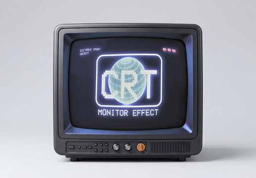 Retro CRT Monitor Screen Effect
