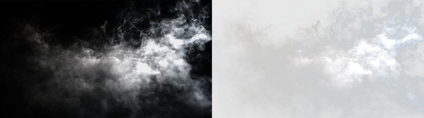 Clouds drift slowly in the sky during daytime with light filtering through in a bright and open atmosphere, PNG with a light overlay © Liubov