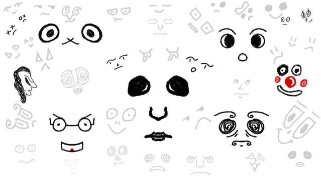 Black and White Faceless Expression