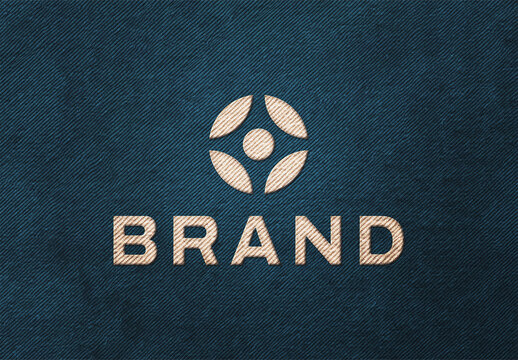 Realistic Fabric Logo Mockup