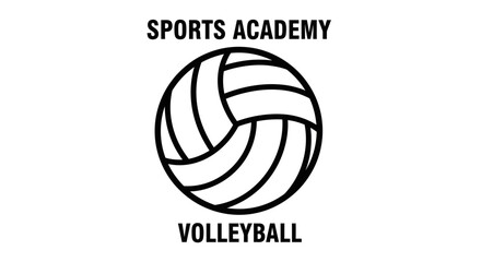 Fototapeta premium Volleyball Emblem: Perfect for Sports Academy, Clubs, Teams, And Competitions Brand Identity