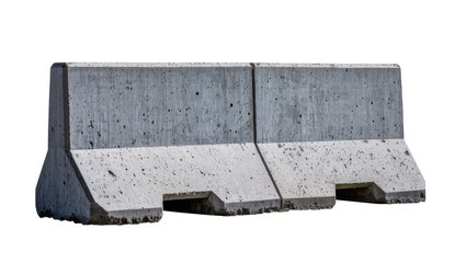 Two concrete Jersey barriers for traffic control