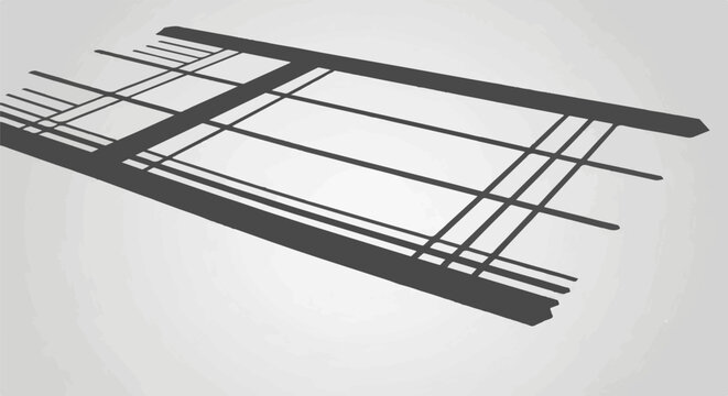 Abstract geometric design with intersecting dark lines and shadows