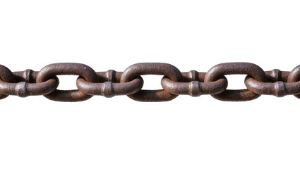 Fototapeta premium Rusty metal chain links close-up