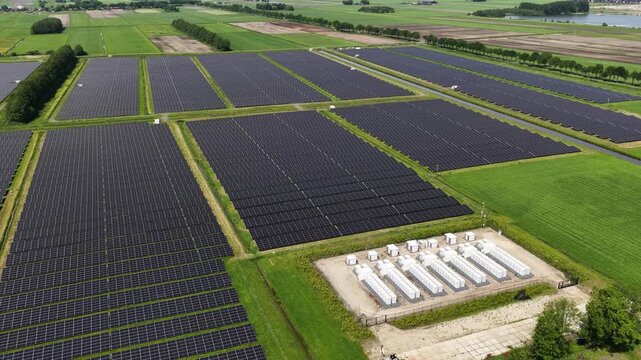 Aerial View of Utility Scale Battery Energy Storage System