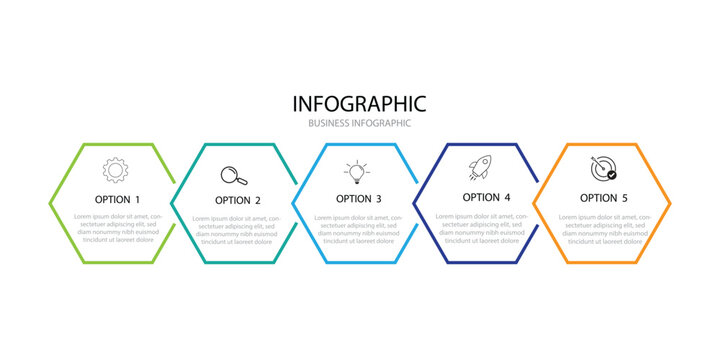 vector progress background timeline infographic with 5 steps.