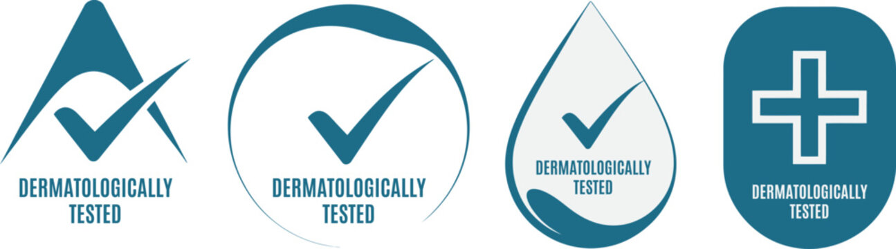 Dermatologically tested certification seal