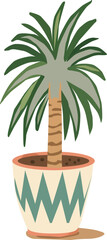 Obraz premium Palm tree in pot vector