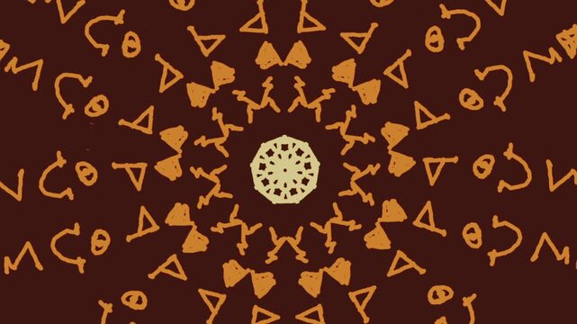 Abstract algorithm visualization with recursive geometric patterns