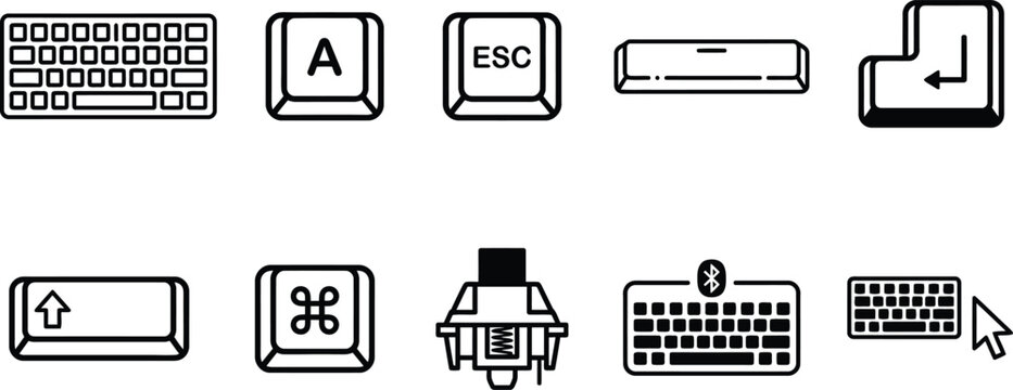 Keyboard icon simple element illustration pack 