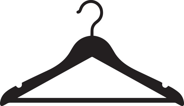 Wooden Clothes Hanger Isolated on White Background