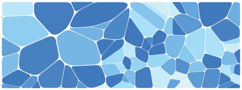 Voronoi Geometry Block, Cell Geometry Block, Voronoi Seamless Pebble. Stylish Mosaic Pattern with Soft Stone Illustration Background.
