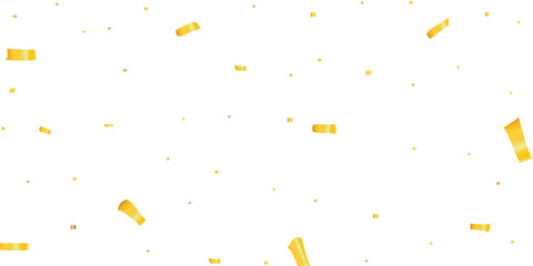Elegant Gold Confetti Border Frame on White Background for Celebration, Party, Wedding Invitation and Luxury Designs. © ABEDA