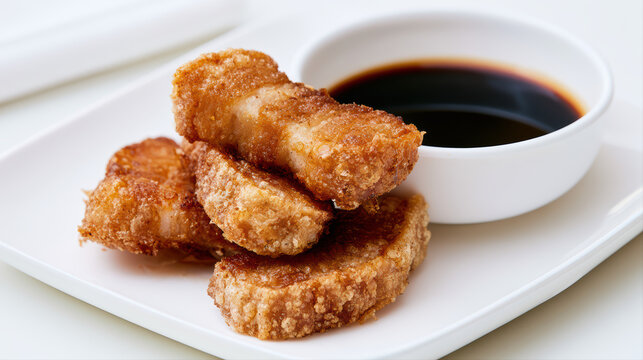 crispy pork belly moo krob - delicious food photography