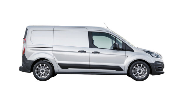 Silver panel van with black trim and alloy wheels