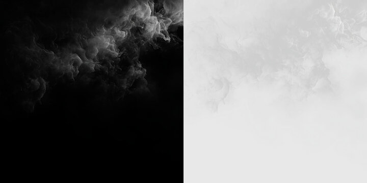 Clouds float in the sky during daytime with a clear blue background and no visible objects in view, PNG with a light overlay