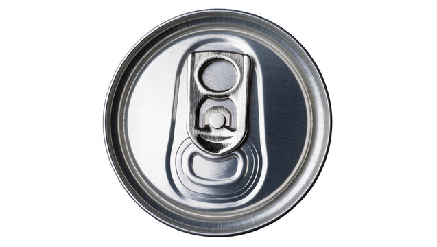 Aluminum soda can top with pull tab