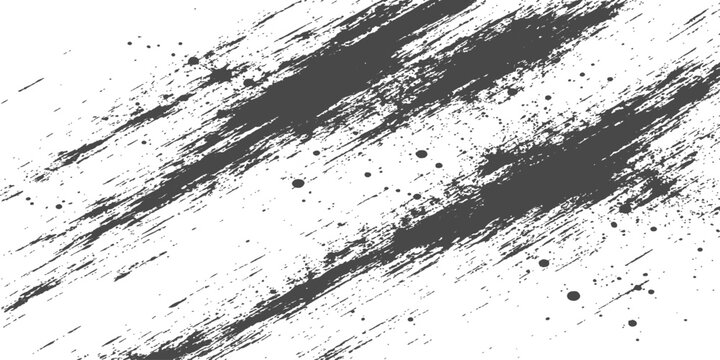 Black and white grunge background with ink splatters and textured paint stains forming an abstract dirty border design