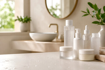 Clean Skincare Product Scene