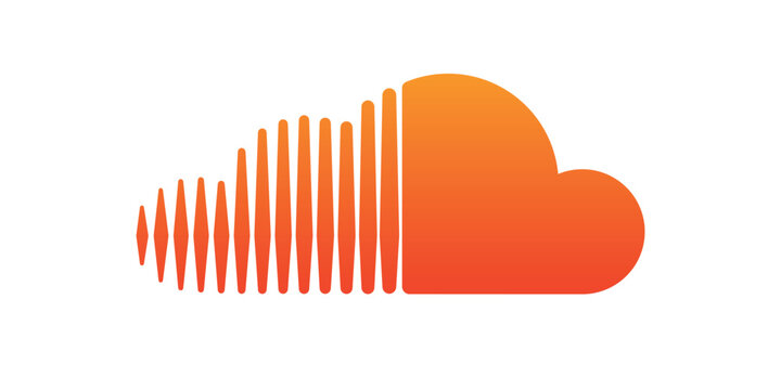 SoundCloud logo icon , cloud-shaped music streaming service symbol
