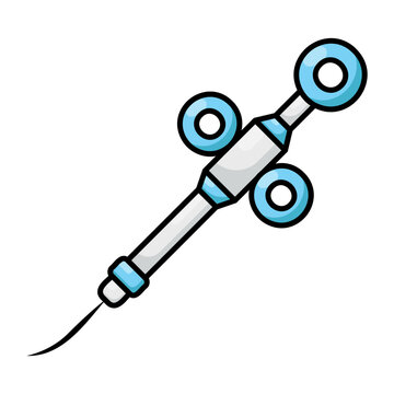 Cosmetologists and dermatologists specialized syringe for aesthetic procedures concept, Medicine and Prevention vector icon design, plastic surgery procedure stock illustration