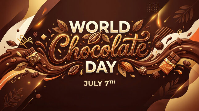 World chocolate day celebration july 7th indulge in flavor joy and richness of cocoa.