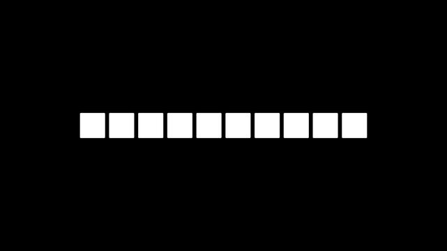 Digital progress bar monitors system processing updates online. Interactive progress bar indicates software download completion. User interface element showing progress bar.