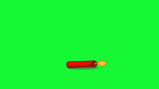 dynamite explosion animation with transparent good for looping video, military video, etc